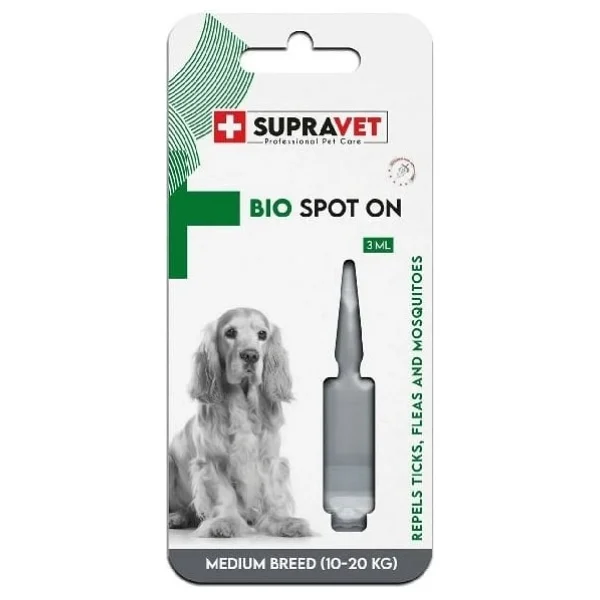 Supravet Orta Irk Köpek Deri Ve Tüy Bakım Yağı Bit Pire Kene Dış Parazit Ense Damlası 10-20 Kg - Görsel 2