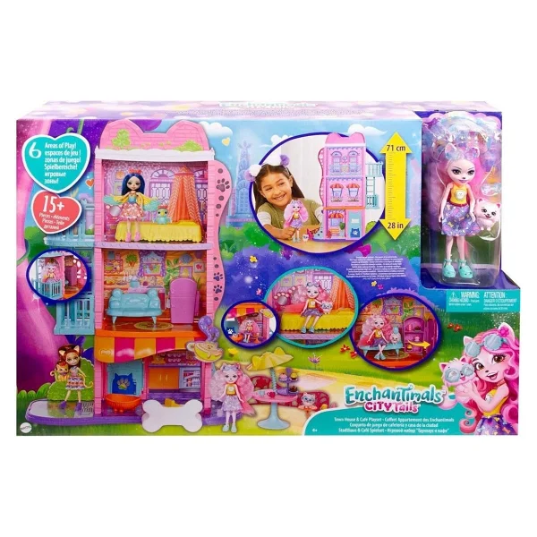 Enchantimals Şehir Evi ve Kafe Oyun Seti HHC18 - Görsel 6
