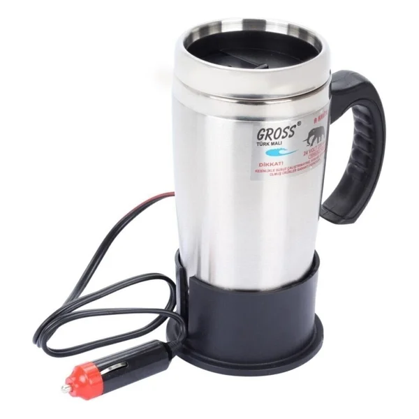 Gross 12v Termoslu Araç Su Isıtıcı Kettle 12v Çay Kahve Oto Ketıl Fma00312 - Görsel 6