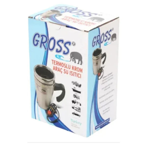 Gross 12v Termoslu Araç Su Isıtıcı Kettle 12v Çay Kahve Oto Ketıl Fma00312 - Görsel 2