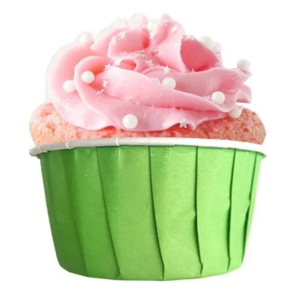 Dolphin Muffin Kağıt Karton Yeşil Cupcake Kek Kalıbı Kapsülü Kabı - 50 Adetlik 5 Paket - Görsel 3