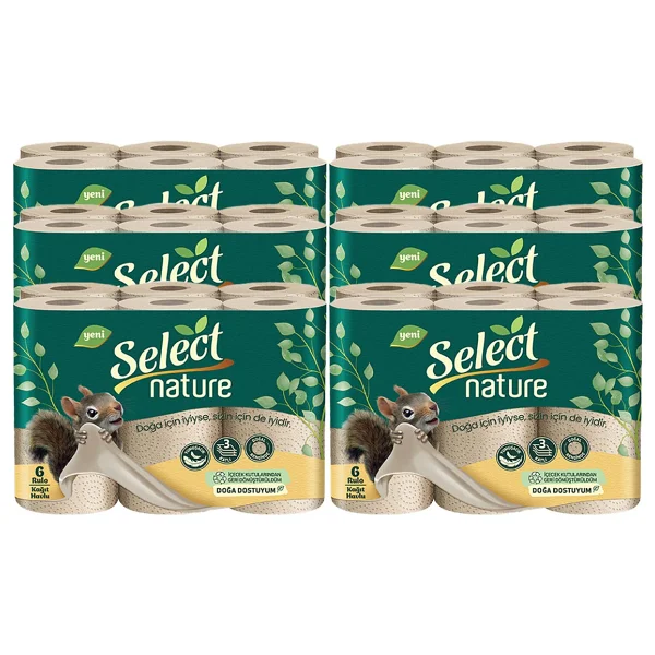 Select Nature 3 Katlı Tuvalet Kağıdı 8'li (6 Adet) - Görsel 3