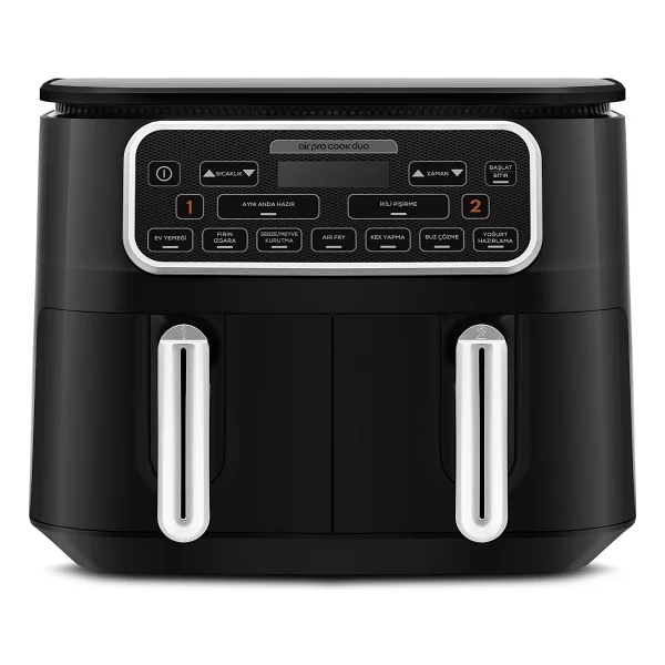 Karaca Air Pro Cook Duo Ev Yemeği Xxxl 8 Lt Black Chrome Yağsız Fritöz - Görsel 10
