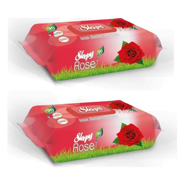 Sleepy Gül Kokulu 90 Yaprak 2'li Paket Islak Mendil - Görsel 4