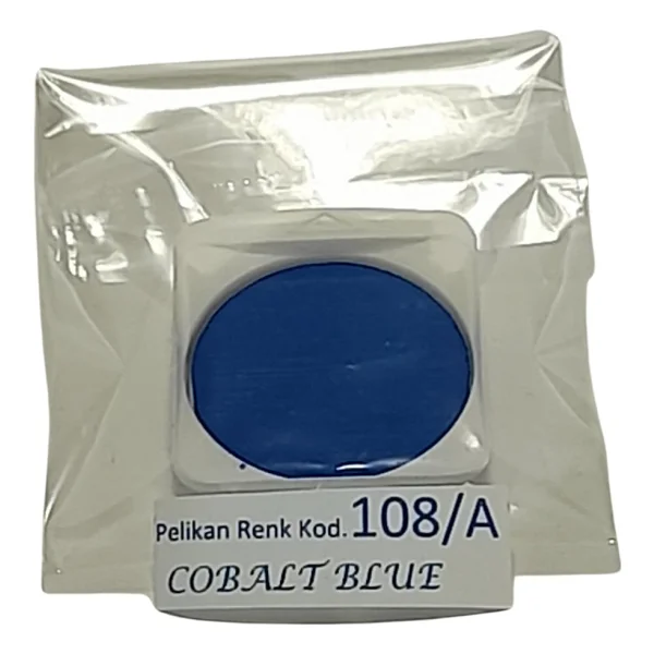 Pelikan Suluboya Tableti Tekli 6,5 Gram 108/A Cobalt Blue - Kobalt Mavi - Görsel 2
