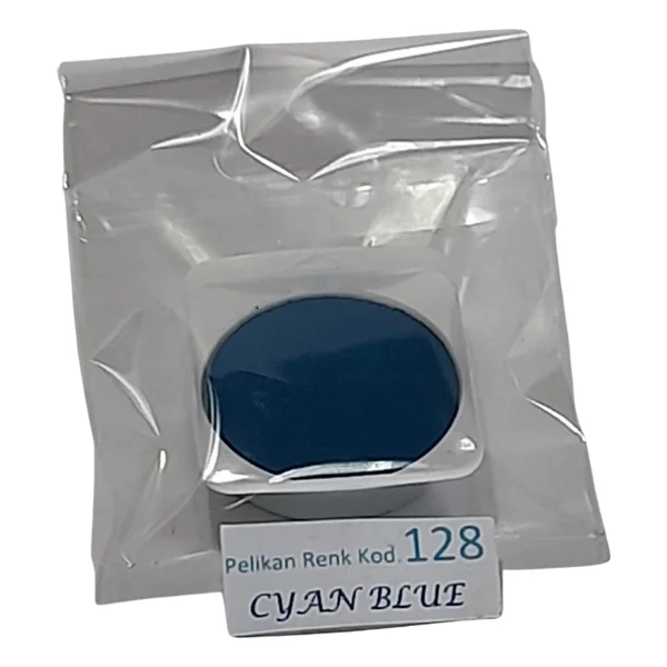 Pelikan Suluboya Tableti Tekli 6,5 Gram 128 Cyan Blue - Camgöbeği Mavi - Cyan Mavi - Görsel 2