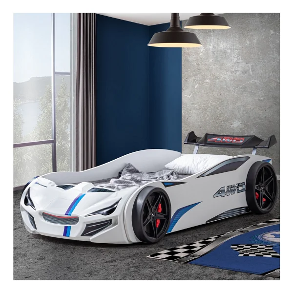 Setay Mobilya Merso Rüzgarlıklı Beyaz 90x190 Cm Arabalı Yatak - Görsel 8