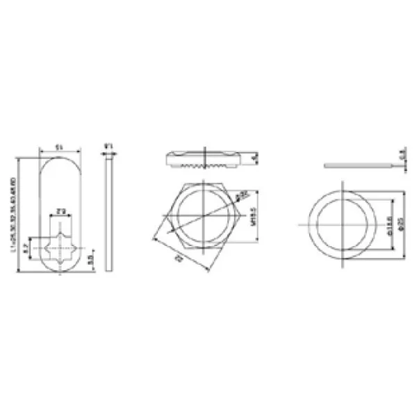 Canex Mandallı Çekmece Kilidi 20 Mm / Nikel - Görsel 3
