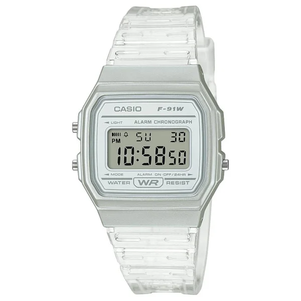 Casio Standart F-91ws-7df Şeffaf Beyaz Kol Saati - Görsel 2