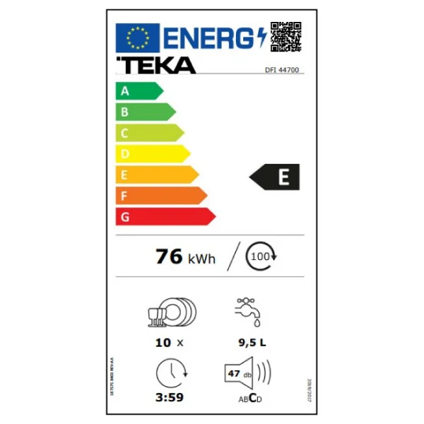 Teka DFI 44700 7 Programlı Ankastre Bulaşık Makinesi - Görsel 7