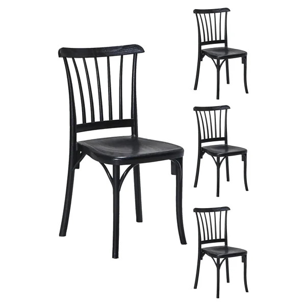 Mobetto 4 Adet Violet Beyaz Sandalye / Balkon-Bahçe-Mutfak - Görsel 5