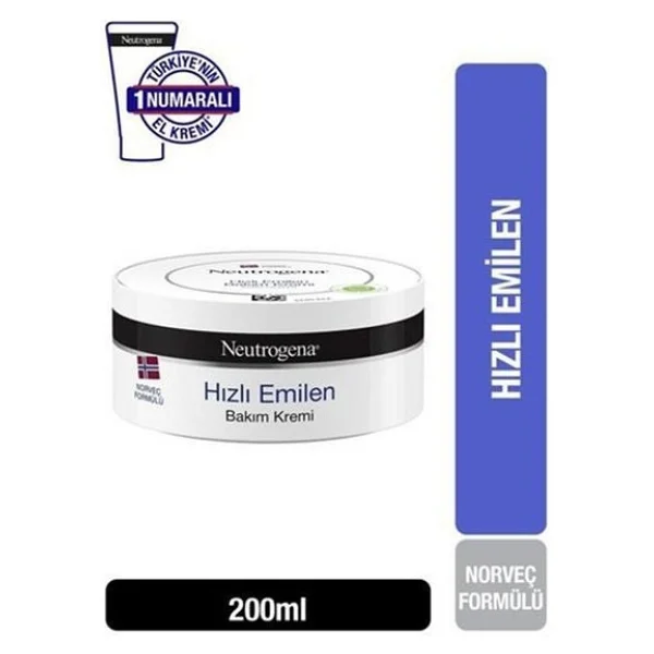 Neutrogena Hızlı Emilen Bakım Kremi 200 Ml 3 Adet - Görsel 2