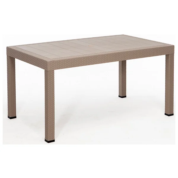 Mobetto Rattan 90x150 Camsız Cappucino Masa - Bahçe&Balkon&Teras - Görsel 2