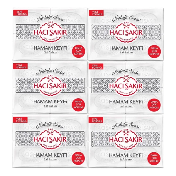 Hacı Şakir Sabun 800gr Hamam Keyfi (Nostalji Serisi) (6 Lı Set) - Görsel 4
