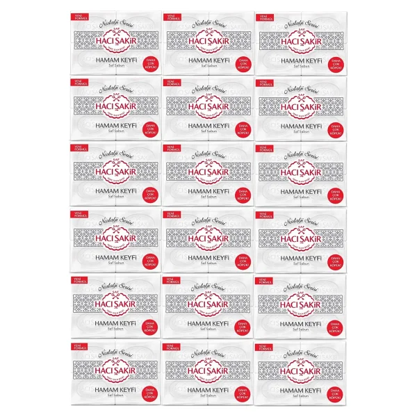 Hacı Şakir Sabun 800gr Hamam Keyfi (Nostalji Serisi) (18 Li Set) - Görsel 4