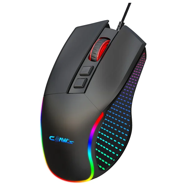 Claws Crossfire V1 Siyah RGB Makrolu Optik Kablolu Oyuncu Mouse - Görsel 2