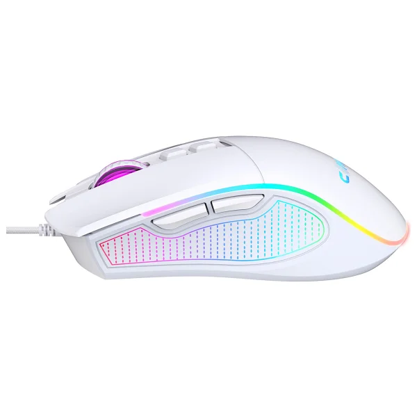 Claws Crossfire V1 Beyaz RGB Makrolu Optik Kablolu Oyuncu Mouse - Görsel 4
