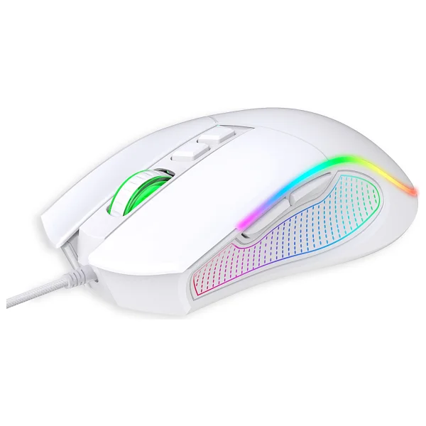 Claws Crossfire V1 Beyaz RGB Makrolu Optik Kablolu Oyuncu Mouse - Görsel 3