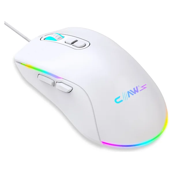 Claws Titan X1 Beyaz RGB Optik Kablolu Oyuncu Mouse - Görsel 5