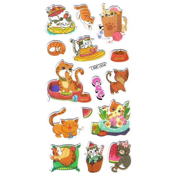 Limmy Sticker Kabartmalı Stiker Defter Planlayıcı Etiket Lre 004 17 X 9 Cm Sevimli Komik Kedi - Görsel 3
