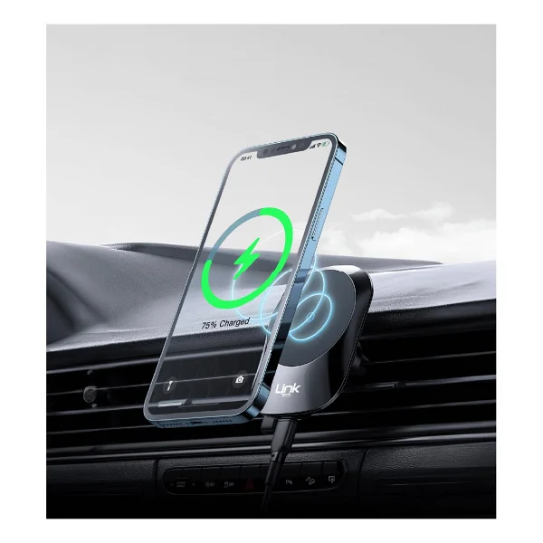 Linktech W793 Premium Kablosuz Hızlı Şarj Araç İçi Telefon Tutucu - Görsel 5