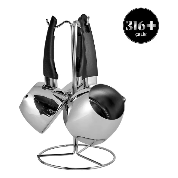 Karaca Tokyo Powersteel Standlı 3'lü Çelik Cezve Takımı - Görsel 3