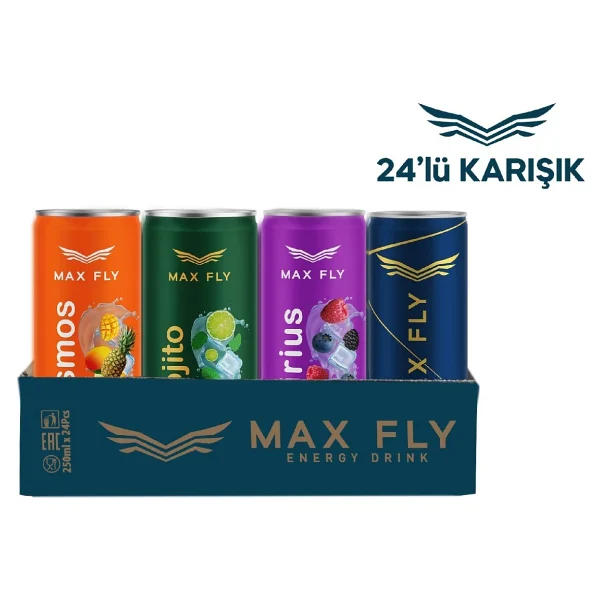 Max Fly Enerji Içeceği 250 Ml Karma Paket 24'lü - Görsel 7