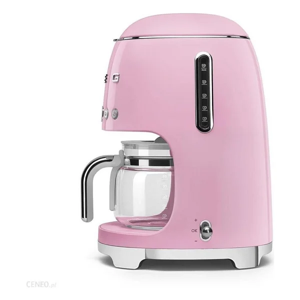 Smeg Pembe Filtre Kahve Makinesi 1 Fincan Kapasiteli Cam Hazne İle Otomatik Kapanma Özelliği - Görsel 4