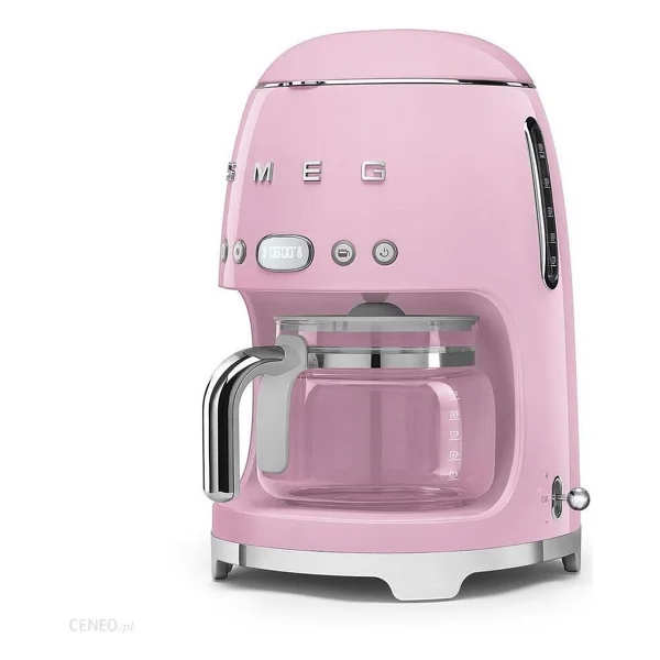 Smeg Pembe Filtre Kahve Makinesi 1 Fincan Kapasiteli Cam Hazne İle Otomatik Kapanma Özelliği - Görsel 6