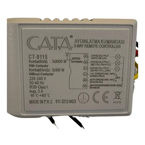 Cata Ct-9115 3lu Avize Kumandasi (2 Adet) - Görsel 5