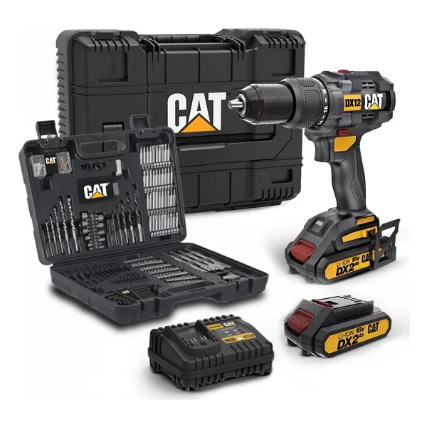 Cat Dx12set 18 V 2 Ah Çift Akülü Darbeli Matkap + Da01903 201 Parça Uç Seti - Görsel 6