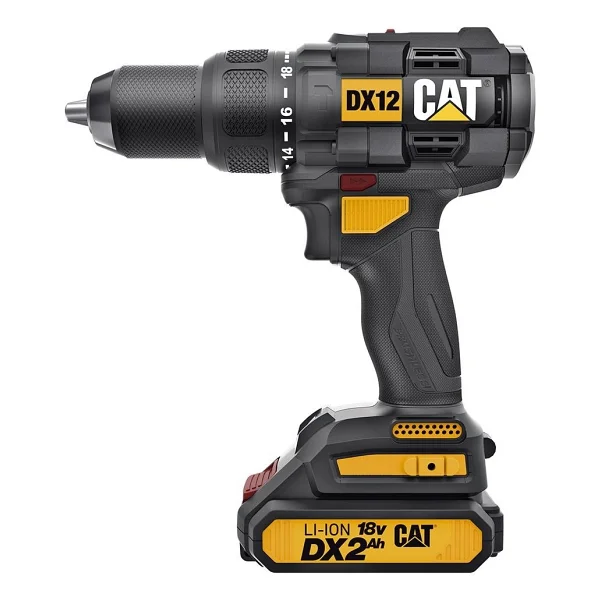Cat Dx12set 18 V 2 Ah Çift Akülü Darbeli Matkap + Da01903 201 Parça Uç Seti - Görsel 3
