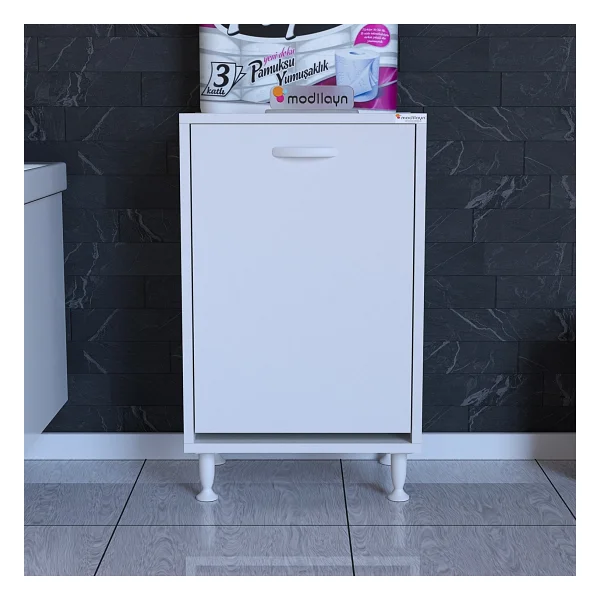 Modilayn Söke 50 X 75 X 32,5 Cm Çamaşır Hazneli Çok Amaçlı Banyo Dolabı - Görsel 9