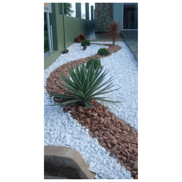 Ahs Beyaz Dolomit Taş 25 Kg 6-10 Cm Dere Çakıl Taşı Bahçe Peyzaj Süs Taşı Saksı Teraryum Akvaryum Taşı - Görsel 3