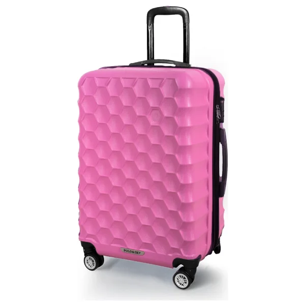 Polo&Sky Petek Abs Pembe Orta Boy Valiz - Görsel 7