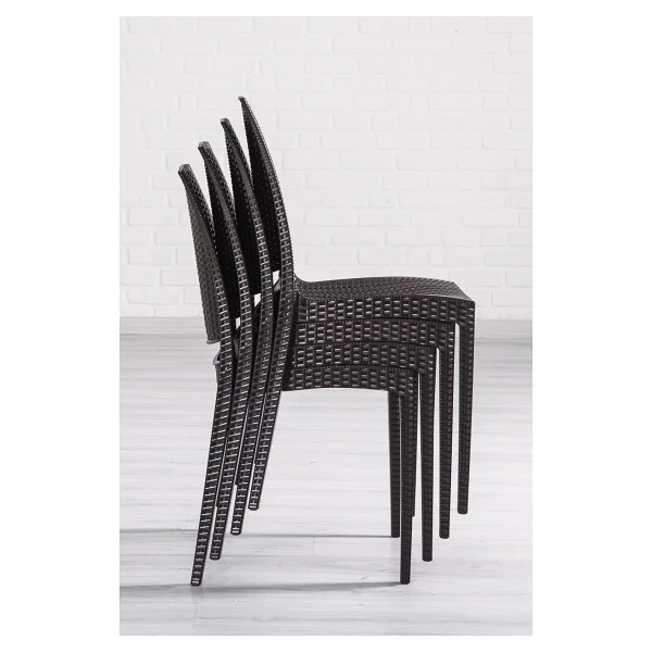 Mobetto 2 Adet Rattan Kahve Sandalye Balkon Bahçe Teras - Görsel 3