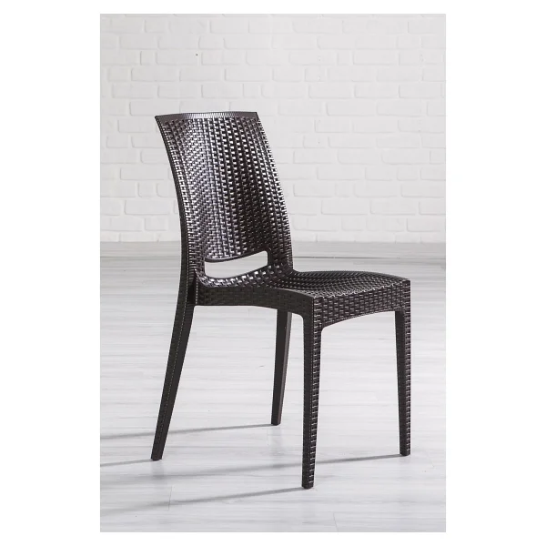 MOBETTO 6 Adet Rattan Kahve Sandalye / Balkon-bahçe-teras - Görsel 4