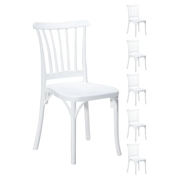 Mobetto 6 Adet Violet Beyaz Sandalye / Balkon-Bahçe-Mutfak - Görsel 6