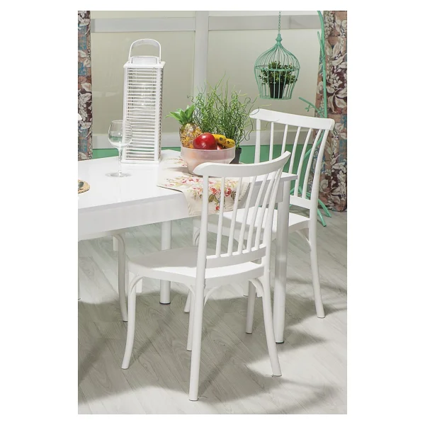 Mobetto 6 Adet Violet Beyaz Sandalye / Balkon-Bahçe-Mutfak - Görsel 5