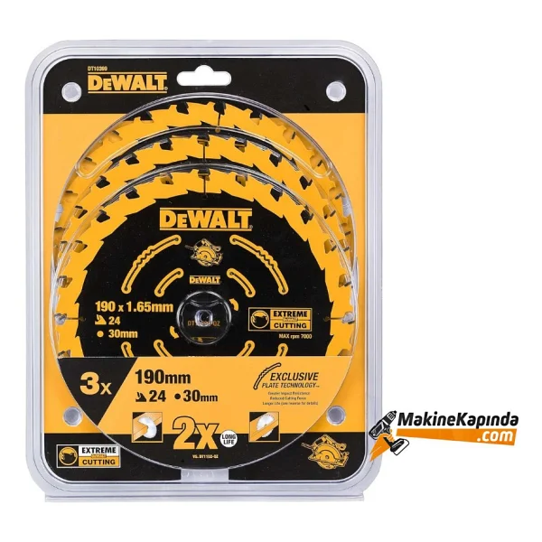 Dewalt Dt10399 190 Mm 3 Parça Daire Testere Bıçağı - Görsel 2