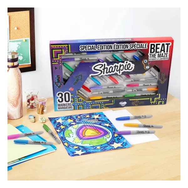 Sharpie Fine Labirent Kutu 30'lu Permanent Marker Seti - Görsel 8