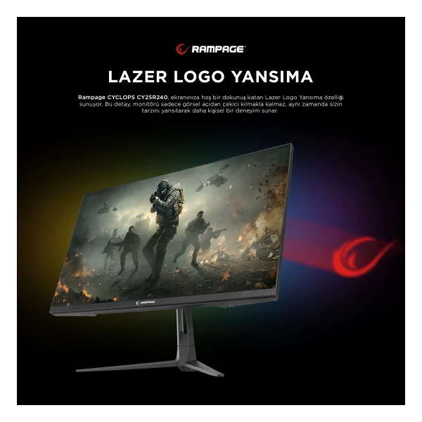 Rampage Cyclops Cy25r240 25" 1 Ms Full HD 240 Hz Oyuncu Monitörü - Görsel 8