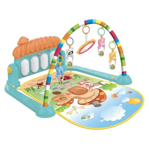 Babycim Piyanolu Mantar Desenli Bebek Oyun Halısı - Hayvan Figürlü - Turuncu - 50 X 70 Cm - Görsel 6