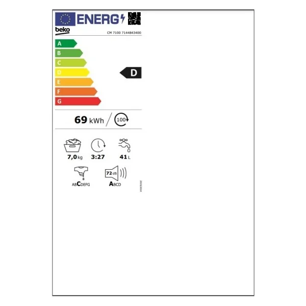 Beko Cm 7100 1000 Devir 7 Kg Çamaşır Makinesi - Görsel 3