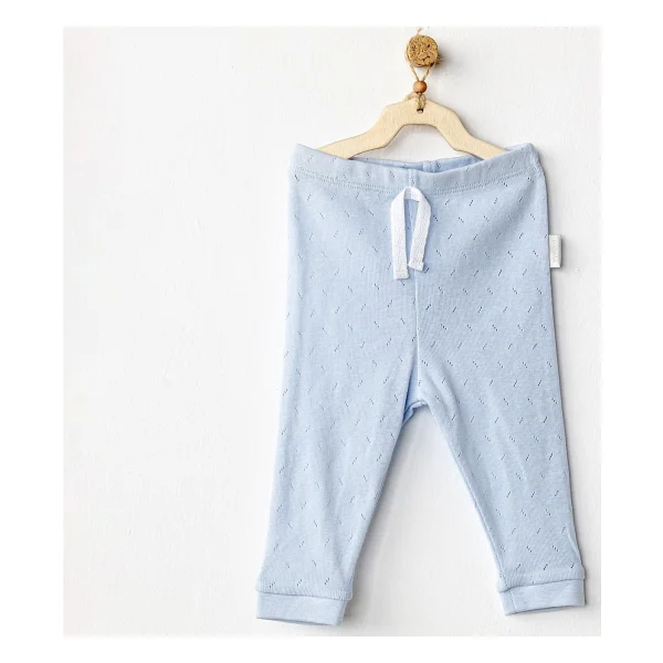 Andywawa Jacquard Bebek Pantolonu Ac24707 Mavi 6-9 Ay - Görsel 2