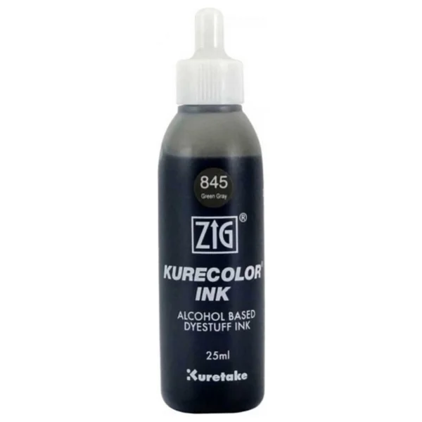 Zig Kurecolor Ink Alkol Bazlı Mürekkep 845 Green Gray - Görsel 3
