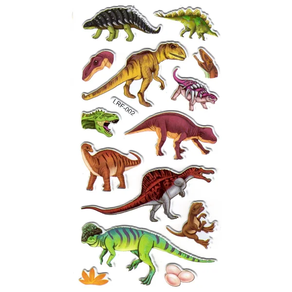 Limmy Sticker Kabartmalı Stiker Defter, Planlayıcı Etiket (Lrf-002) - 17x9 Cm - Karışık Dinazorlar - Görsel 2