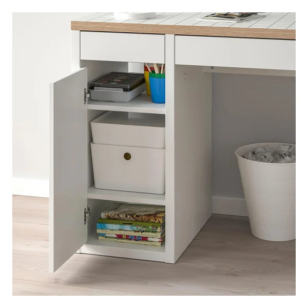 Ikea Çalışma Masası Mıcke Beyaz-Antrasit Renk 105x50 Cm Ev-Ofis Çalışma Ünitesi - Görsel 2