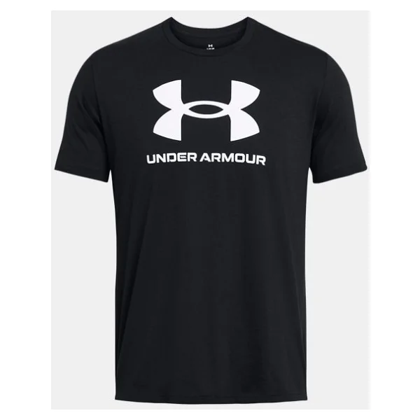 Under Armour Sportstyle Logo Update 1382911-001 Siyah Kısa Kollu Bisiklet Yaka Erkek Tişört - Görsel 3