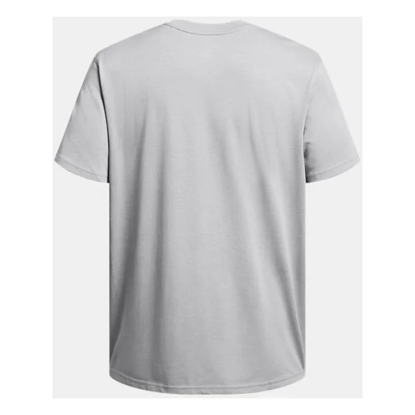 Under Armour Heavyweight Armour Label 1382831-011 Gri Kısa Kollu Bisiklet Yaka Erkek Tişört - Görsel 4